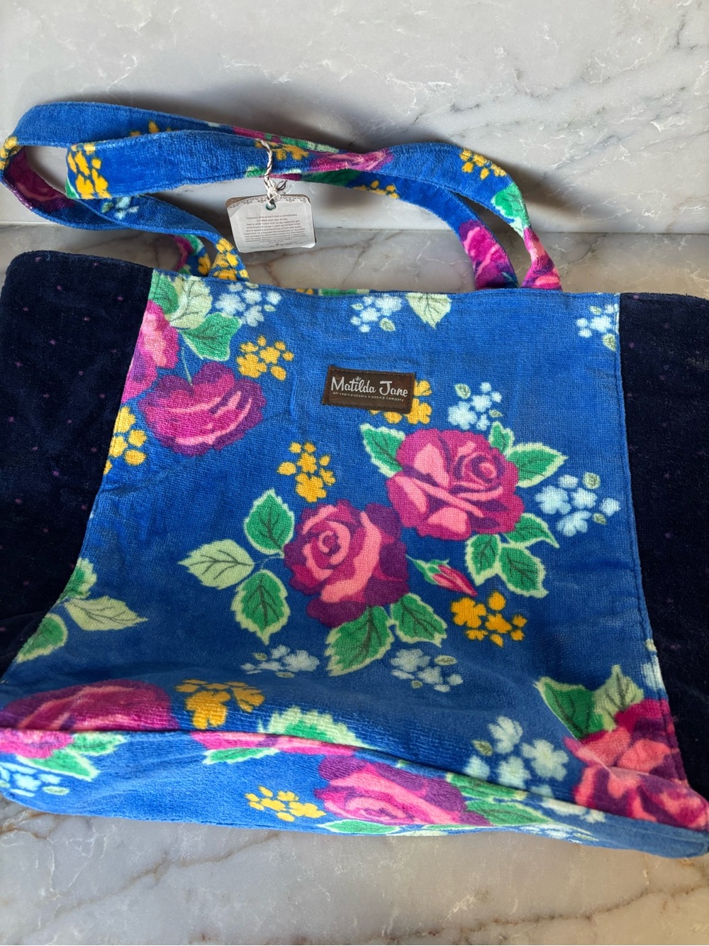 Matilda Jane Royal Blue Floral Rose Tote